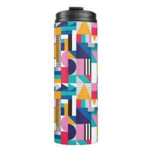 Seamless geometric pattern in modern abstract styl thermal tumbler