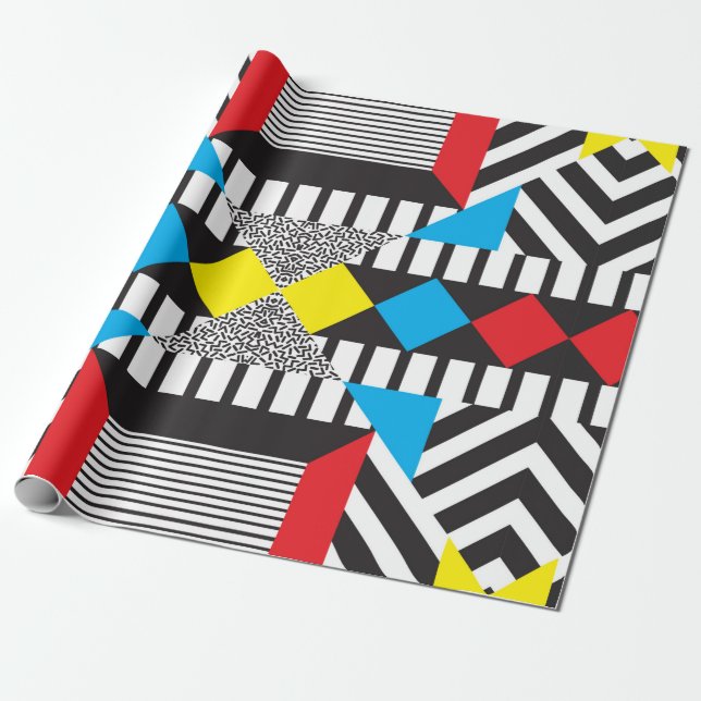 Seamless geometric pattern in modern abstract styl wrapping paper (Unrolled)