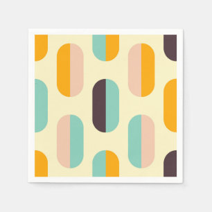 Seamless geometric pattern in retro vibes napkin
