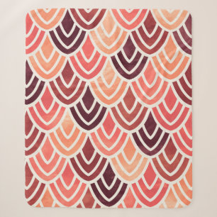 Seamless geometric pattern on paper texture sherpa blanket
