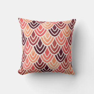 Seamless geometric pattern on paper texture throw pillow