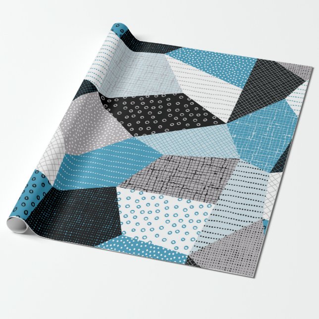 Seamless geometric pattern, patchwork tiles. Freeh Wrapping Paper (Unrolled)