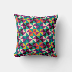 Seamless geometric pattern throw pillow