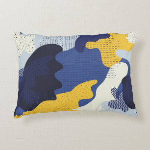 Seamless geometric pattern with abstract camouflag accent pillow