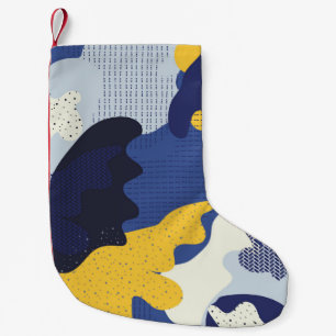 Seamless geometric pattern with abstract camouflag small christmas stocking