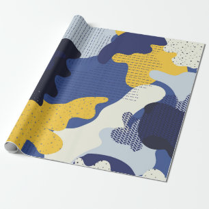 Seamless geometric pattern with abstract camouflag wrapping paper
