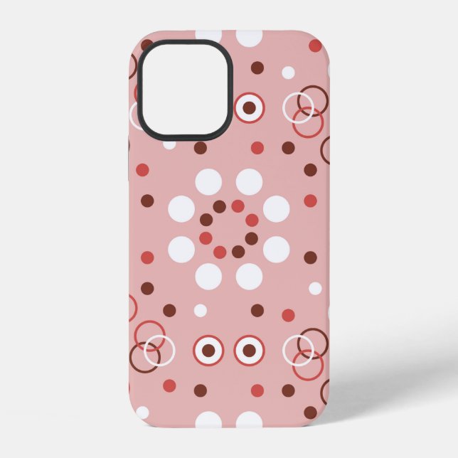 Seamless geometric pattern with circles iPhone case (Back)