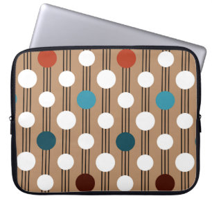 Seamless geometric pattern with circles laptop sleeve