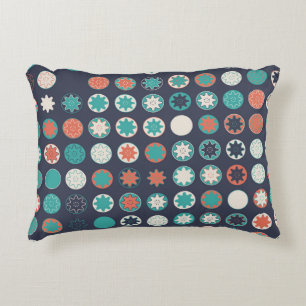 Seamless geometric pattern with colored elements,  accent pillow