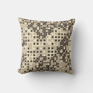 Seamless geometric pattern with colored elements,  throw pillow