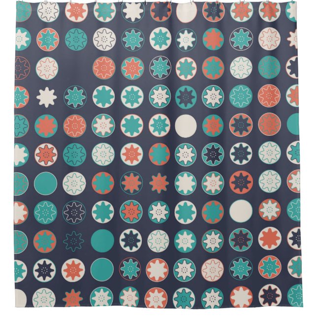 Seamless geometric pattern with coloured elements, (Front)