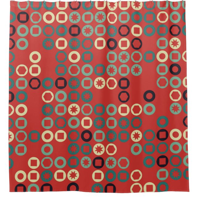 Seamless geometric pattern with coloured elements, (Front)