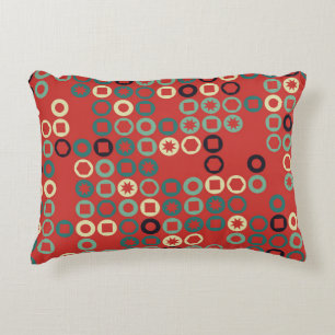 Seamless geometric pattern with coloured elements, accent pillow