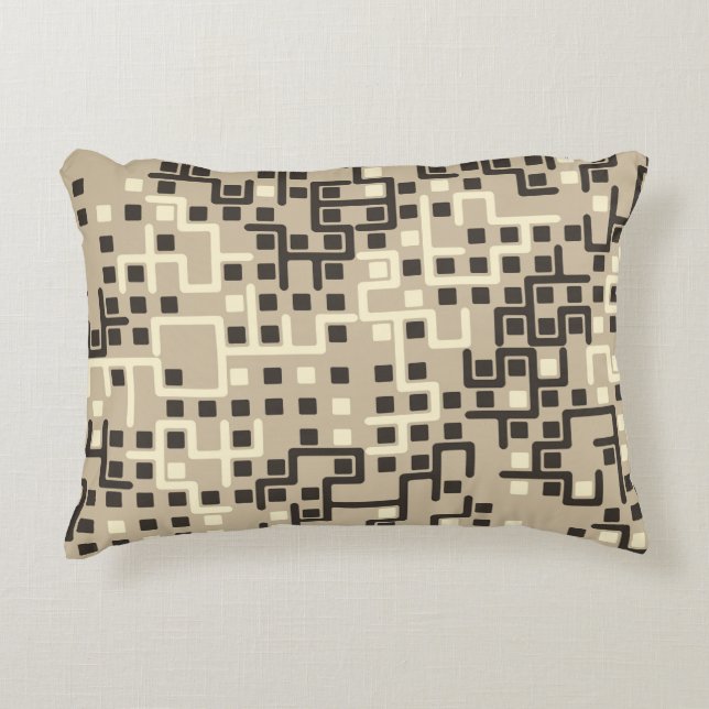 Seamless geometric pattern with coloured elements, accent pillow (Front)