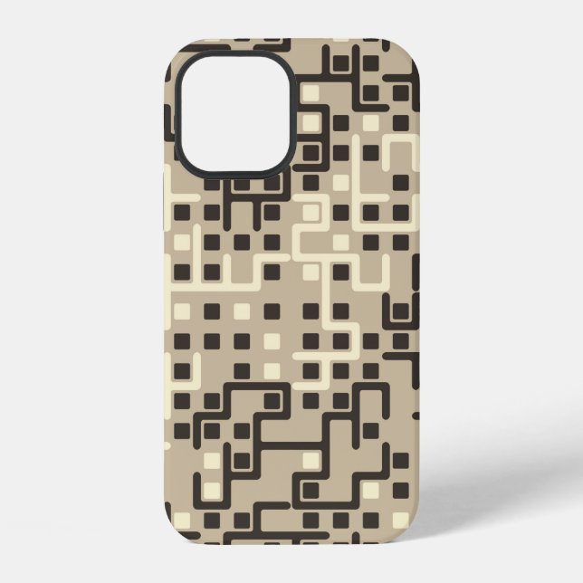 Seamless geometric pattern with coloured elements, iPhone case (Back)