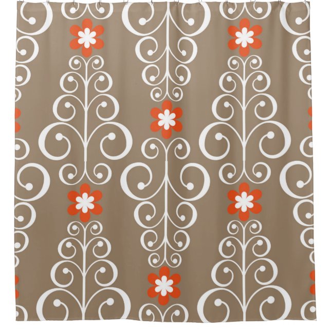 Seamless geometric pattern with flowers (Front)