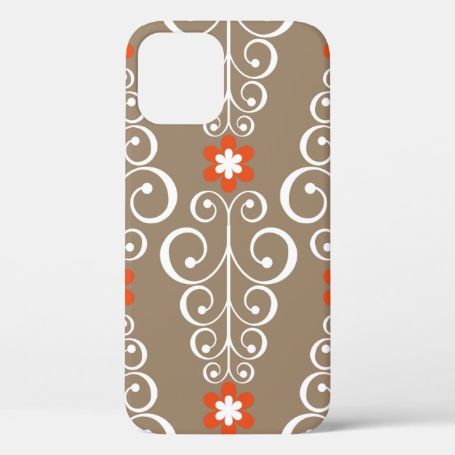 Seamless geometric pattern with flowers Case-Mate iPhone case (Back)