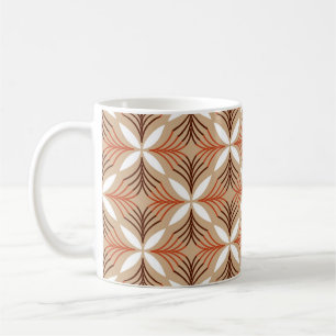 Seamless geometric pattern with flowers coffee mug