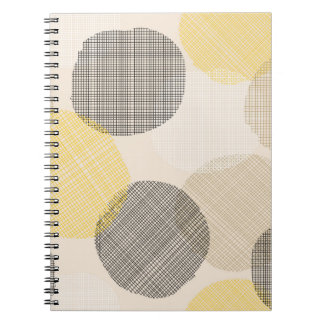 Seamless geometric pattern with pink circles notebook