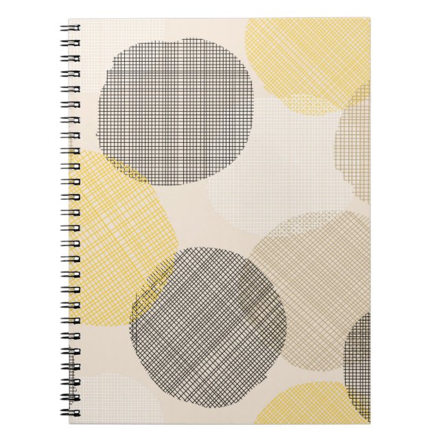 Seamless geometric pattern with pink circles notebook (Front)
