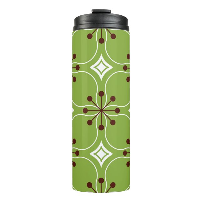 Seamless geometric pattern with rhombuses thermal tumbler (Front)