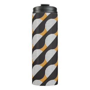 Seamless geometric pattern with semicircles thermal tumbler