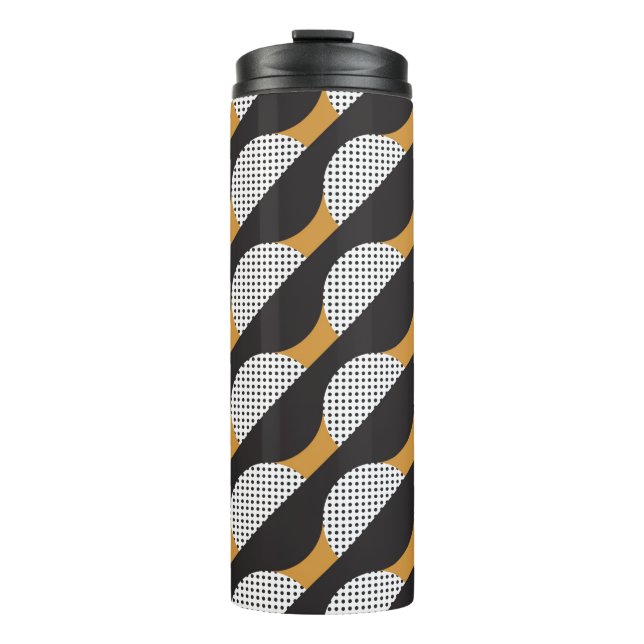 Seamless geometric pattern with semicircles thermal tumbler (Front)