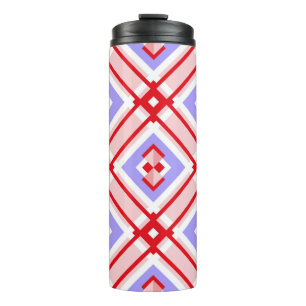 Seamless geometric pattern with squares thermal tumbler