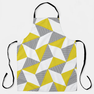 Seamless geometric pattern with triangles, rhombu apron