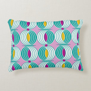 Seamless geometric pattern with wavy lines accent pillow