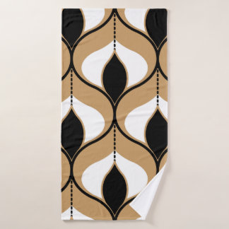 Seamless geometric pattern with wavy lines. art. bath towel