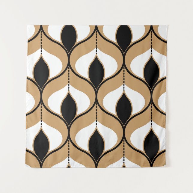 Seamless geometric pattern with wavy lines. art.  tapestry (Front)