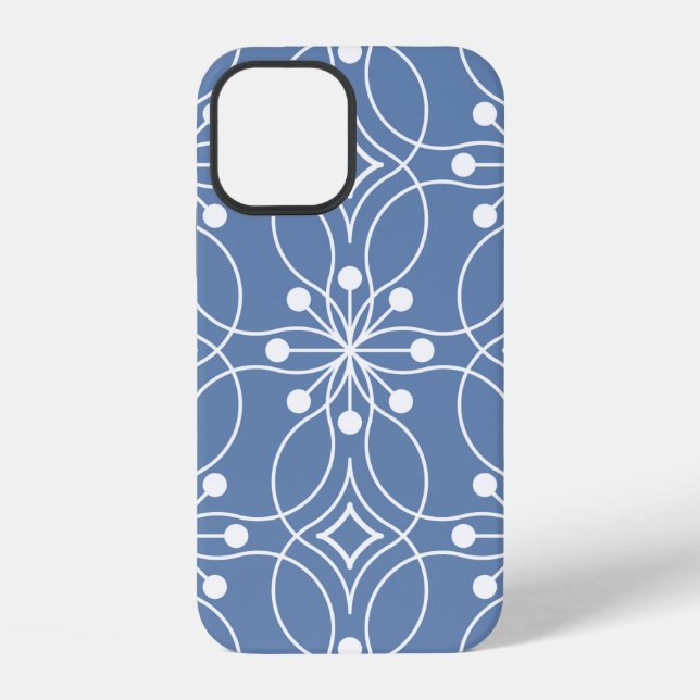 Seamless geometric pattern with wavy lines iPhone case (Back)