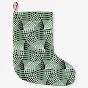 Seamless geometric pattern with wavy lines small christmas stocking