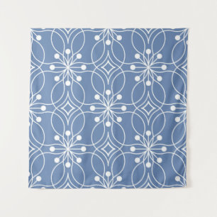 Seamless geometric pattern with wavy lines tapestry