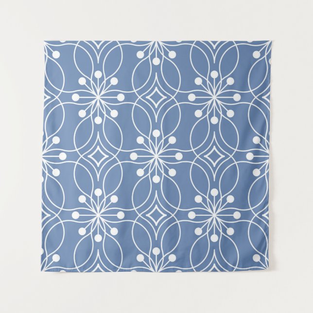 Seamless geometric pattern with wavy lines tapestry (Front)