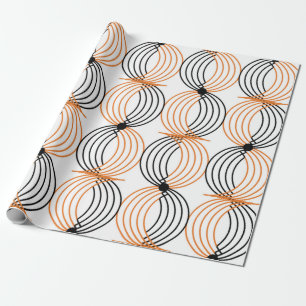 Seamless geometric pattern with wavy lines wrapping paper