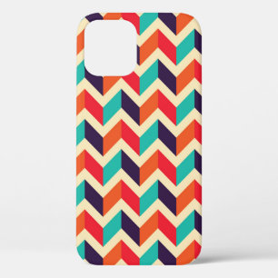 Seamless geometric pattern with zigzags background iPhone 12 case