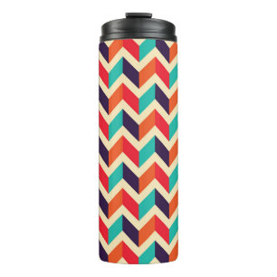 Seamless geometric pattern with zigzags background thermal tumbler