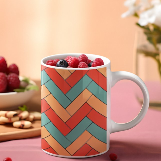 Seamless Geometric Shape Pattern Coffee Mug (Mugs)