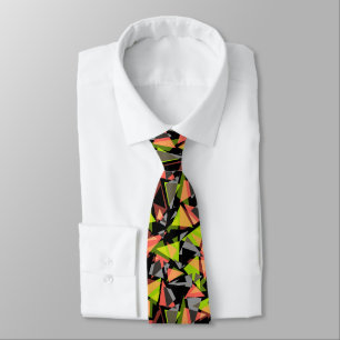 Seamless geometric triangles shapes neck tie