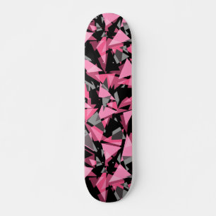 Seamless geometric triangles shapes skateboard