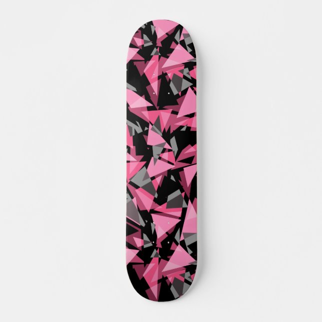 Seamless geometric triangles shapes  skateboard (Front)