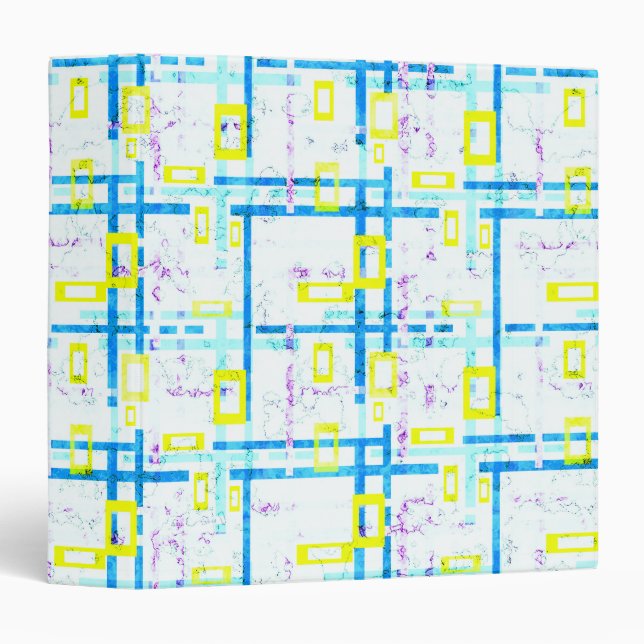 Seamless geometrical bright colours rectangular sh binder (Front/Spine)