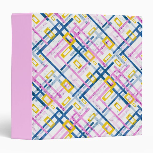 Seamless geometrical bright colours rectangular sh binder (Front/Spine)