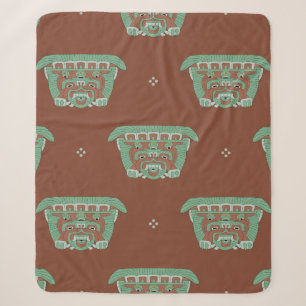 Seamless geometrical pattern with tribal motifs. H Sherpa Blanket