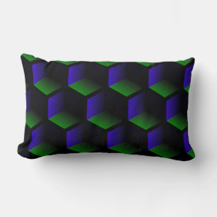 seamless geometrical square lumbar pillow