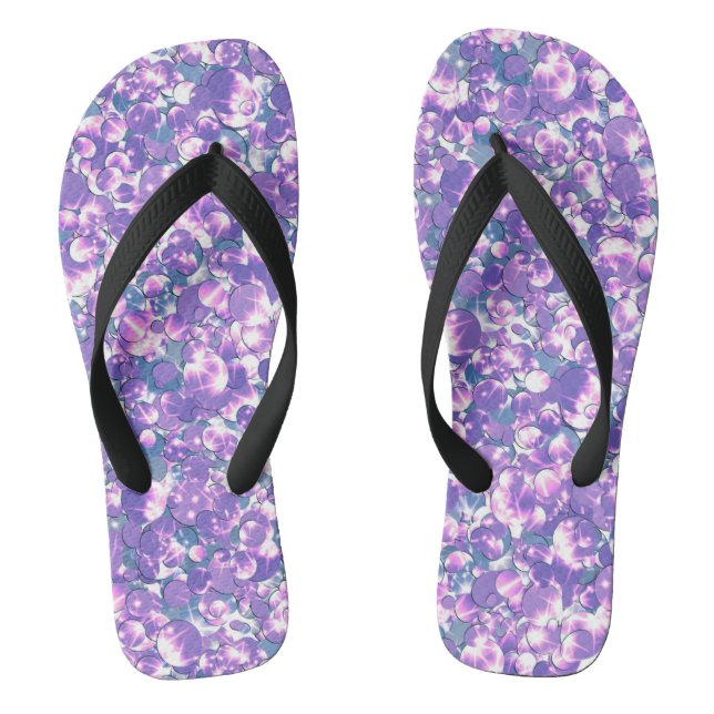 Seamless glitter sparkles sequins shimmers silver flip flops (Footbed)