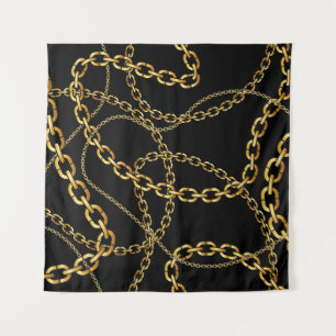 Seamless golden chain, elegant pattern. tapestry