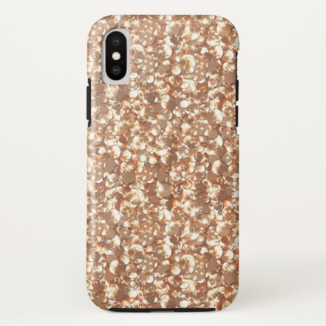 Seamless golden gold bronze glittery sparkles glit Case-Mate iPhone case (Back)